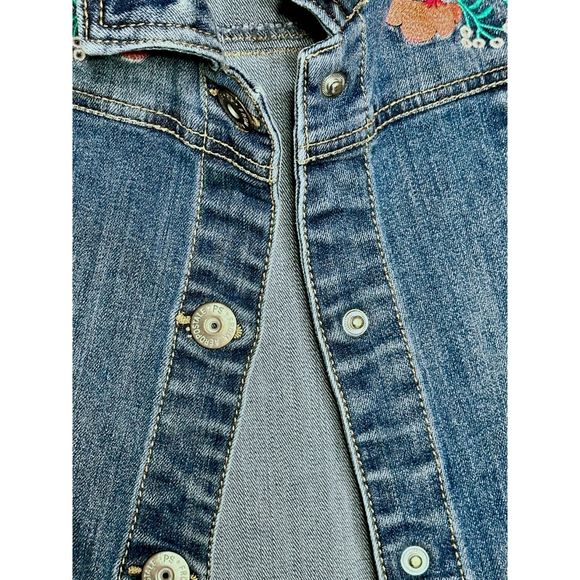 Women’s P.S. by Aéropostale, Embroidered Jean Jacket, 14 Blue - Picture 8 of 16